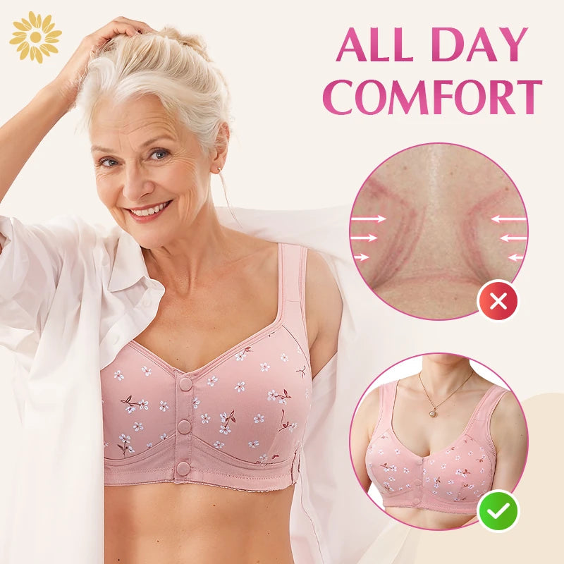 6 Premium Quality Front Button Seamless Cotton Comfort Bra – Pack of 6 (Everyday Wear)