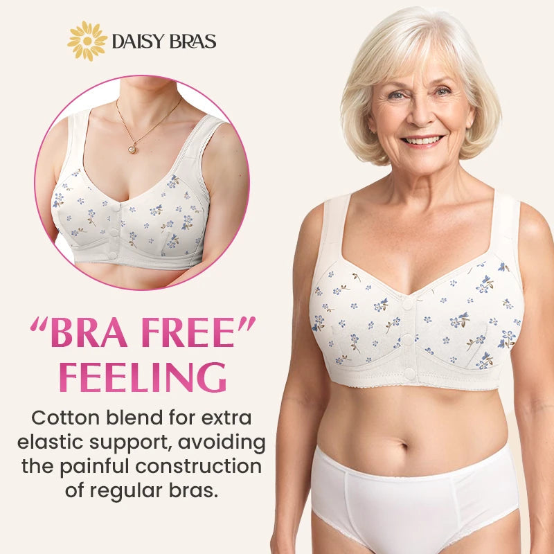 6 Premium Quality Front Button Seamless Cotton Comfort Bra – Pack of 6 (Everyday Wear)