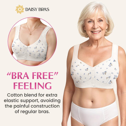 6 Premium Quality Front Button Seamless Cotton Comfort Bra – Pack of 6 (Everyday Wear)