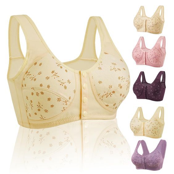 6 Premium Quality Front Button Seamless Cotton Comfort Bra – Pack of 6 (Everyday Wear)
