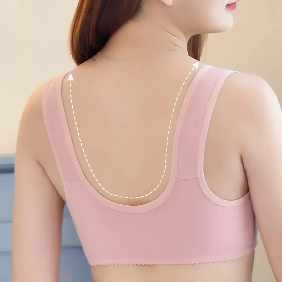6 Premium Quality Front Button Seamless Cotton Comfort Bra – Pack of 6 (Everyday Wear)
